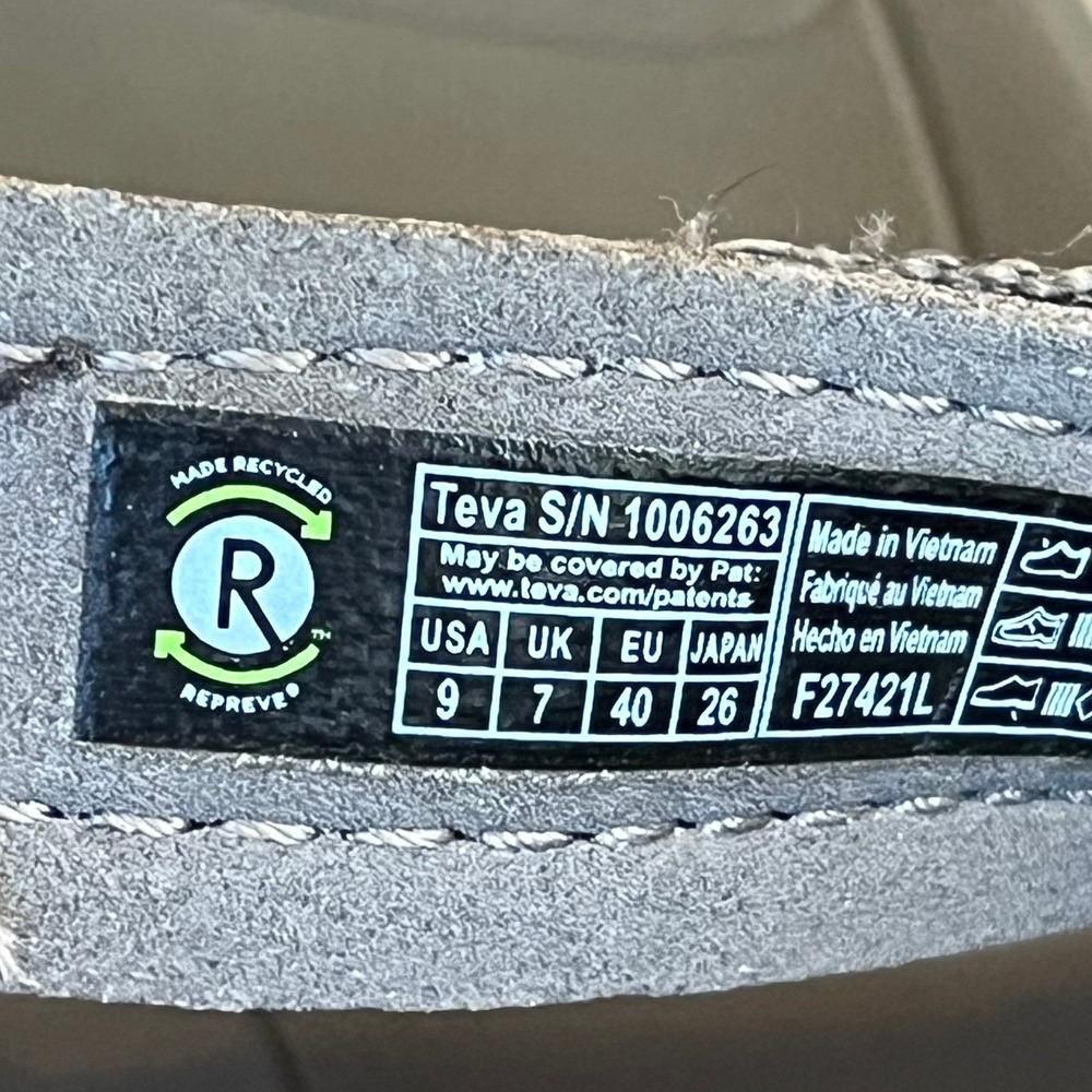 Teva Verra Hiking Sandals Black Gray Womens 9 UK 7 EU 40 - Picture 7 of 7